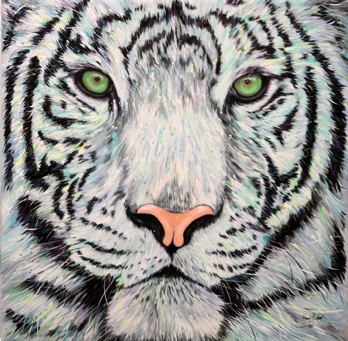 Quadro pop art Tigre Bianca