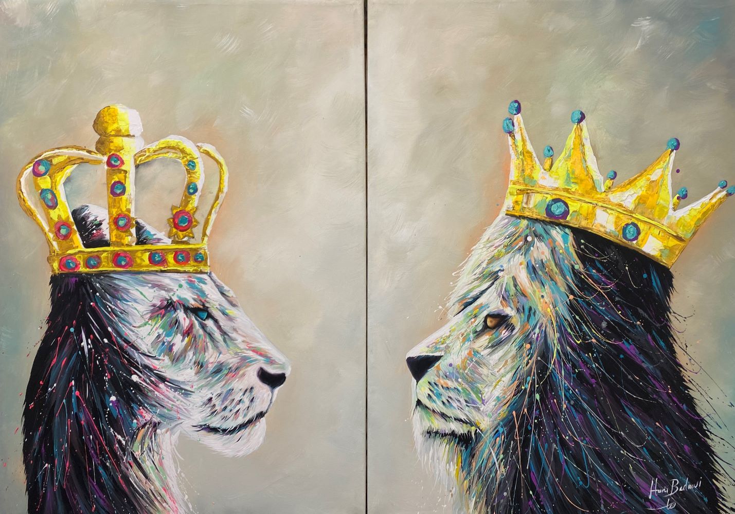 Lion and Lioness King & Queen