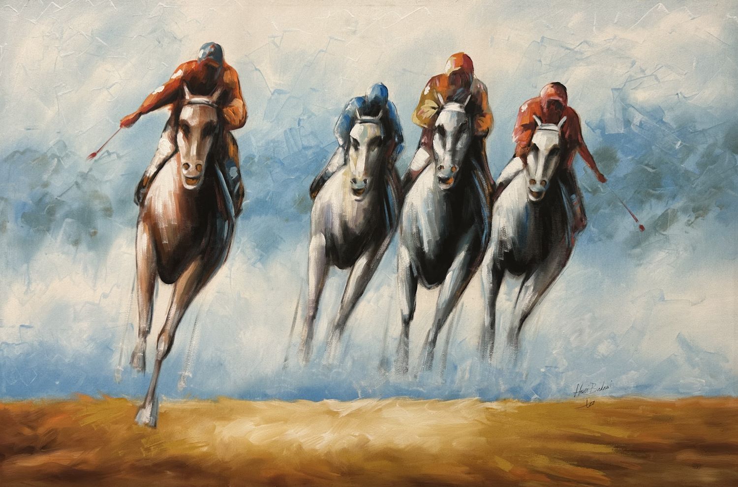 Horses in the race