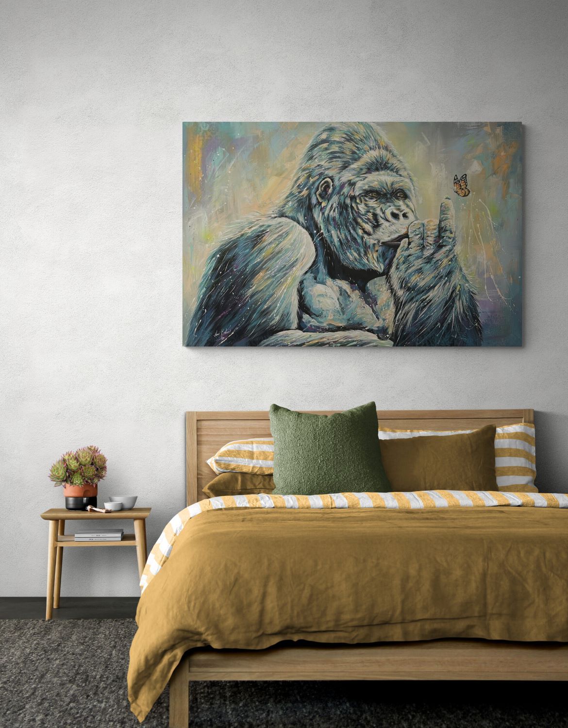 Gorilla con farfalla Pop Neon