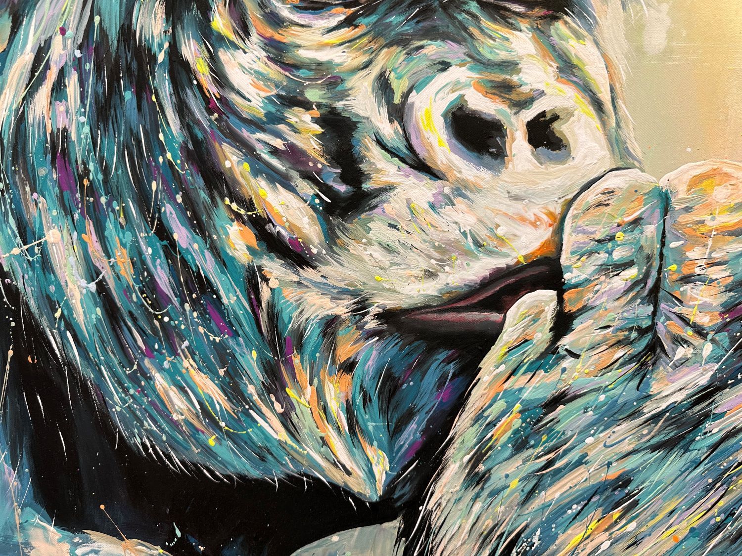 Gorilla con farfalla Pop Neon