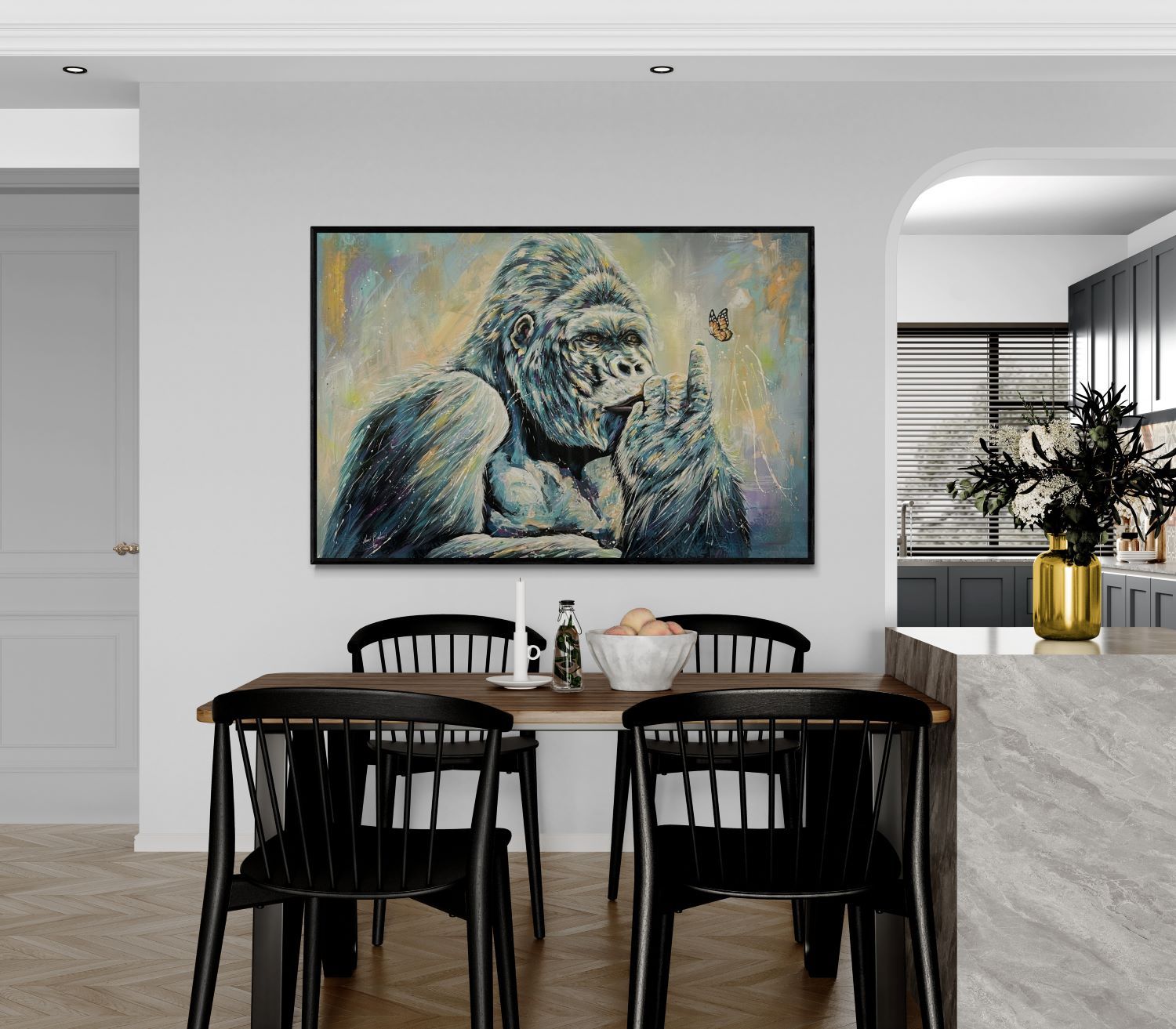 Gorilla con farfalla Pop Neon