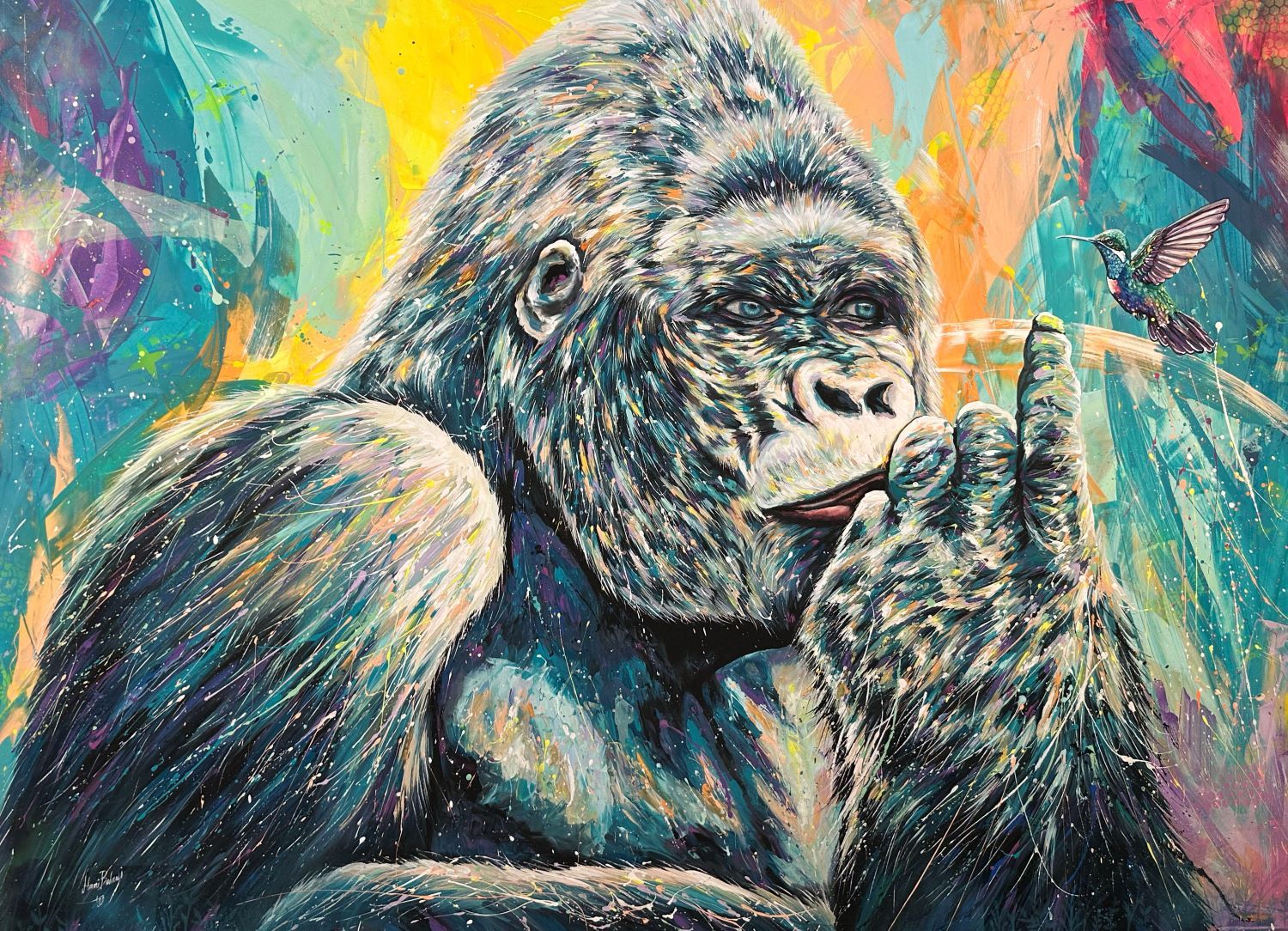 Gorilla e colibrì XXL