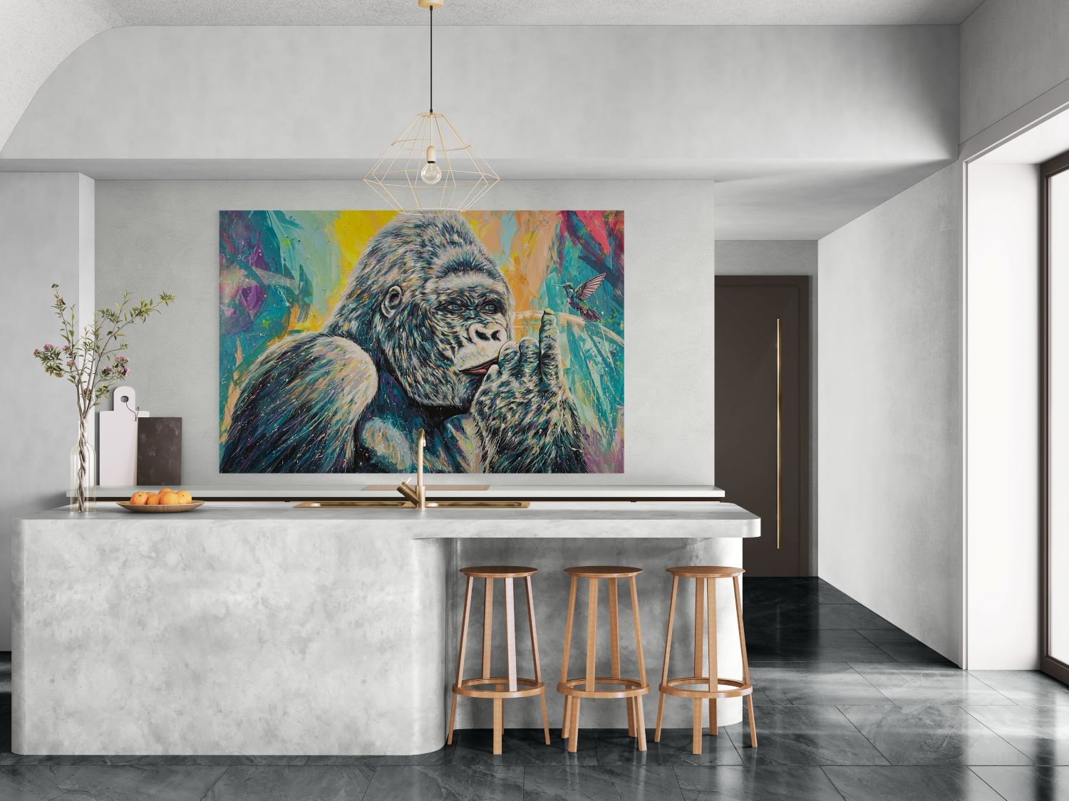 Gorilla e colibrì XXL