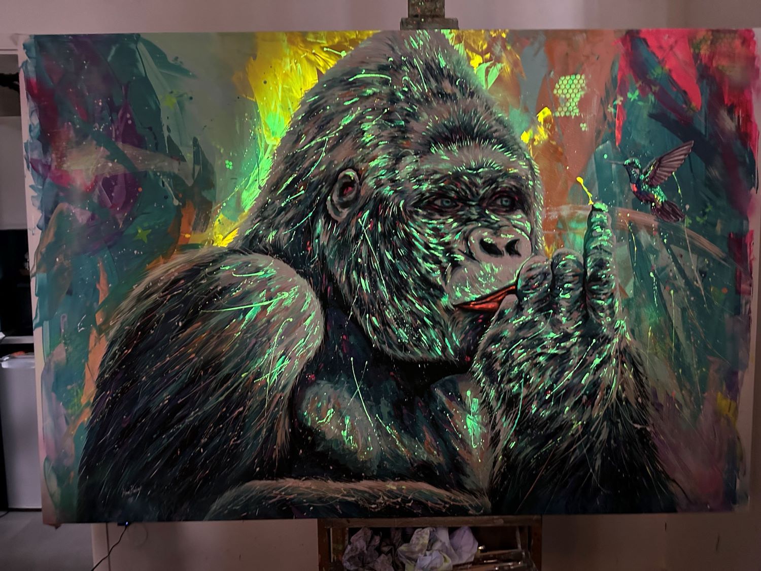 Gorilla e colibrì XXL