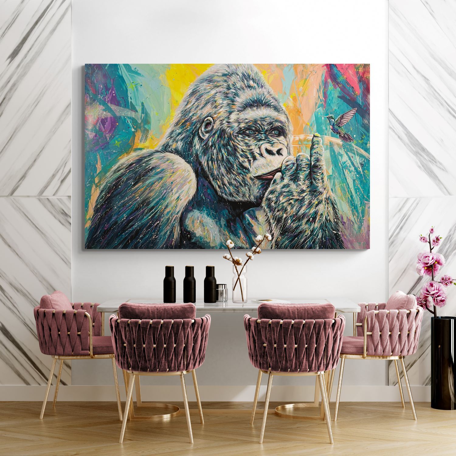 Gorilla e colibrì XXL