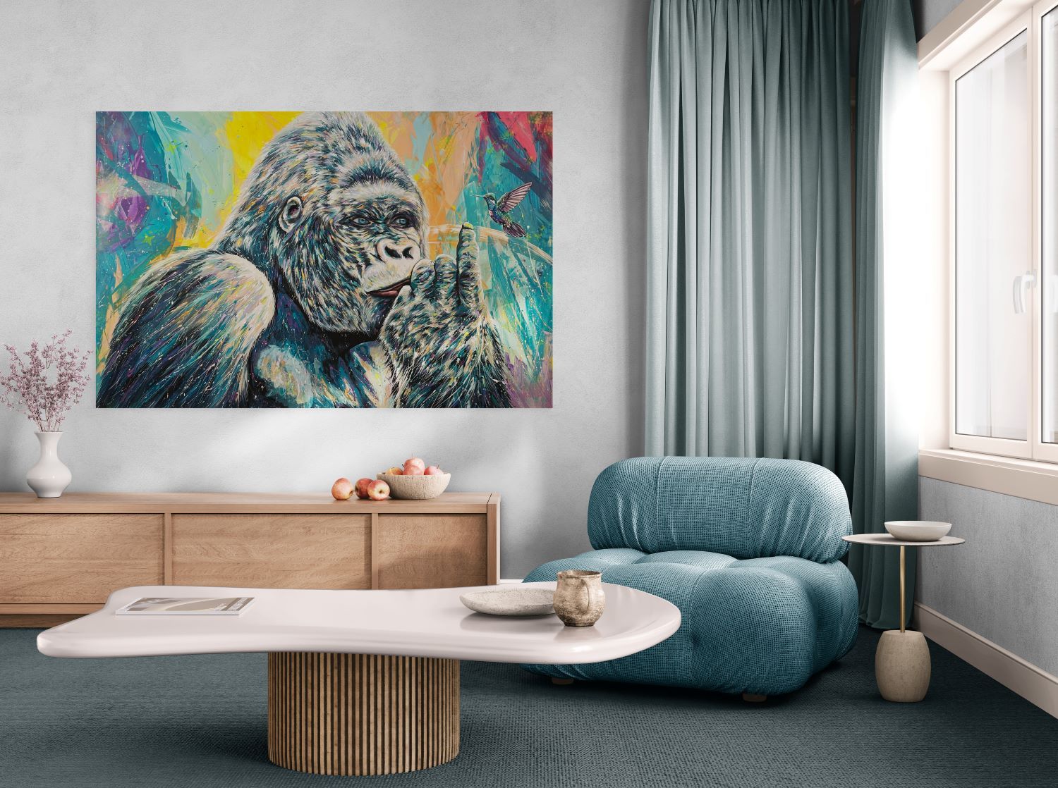 Gorilla e colibrì XXL