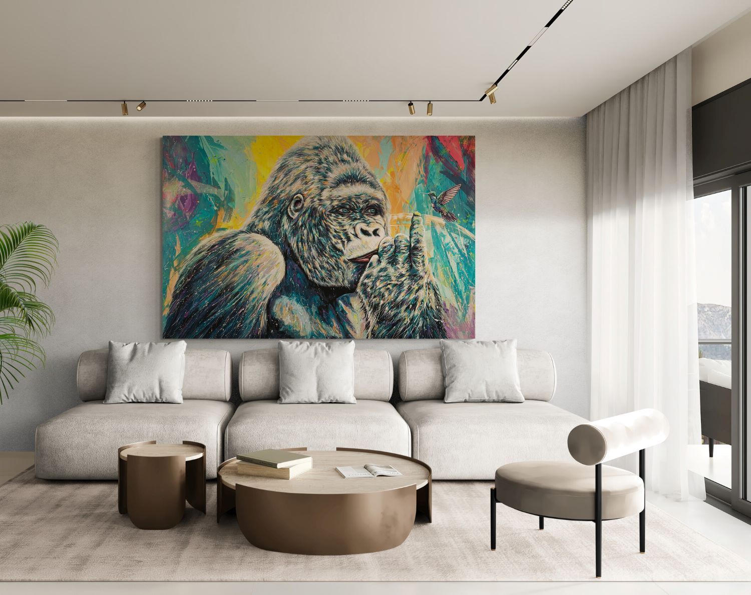 Gorilla e colibrì XXL