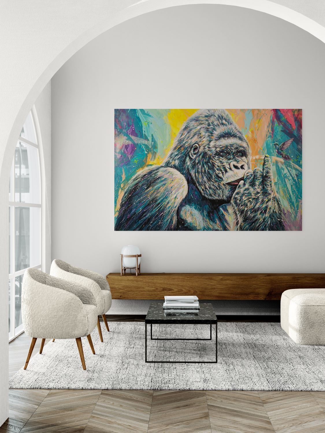 Gorilla e colibrì XXL