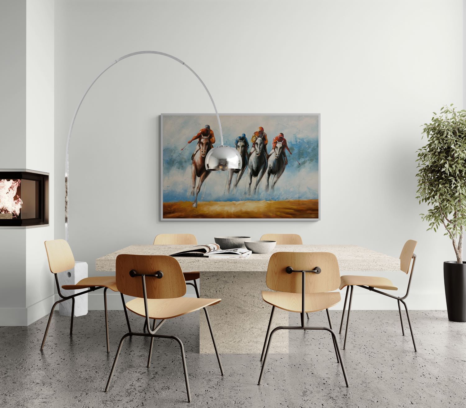Horses in the race