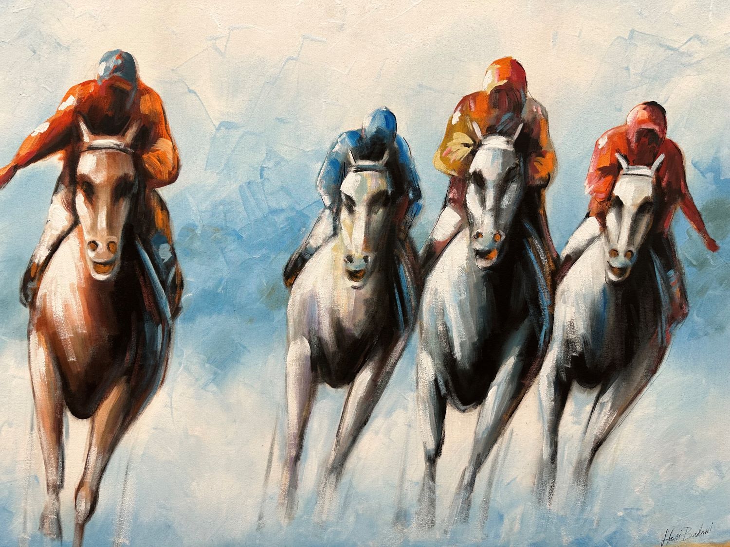 Horses in the race