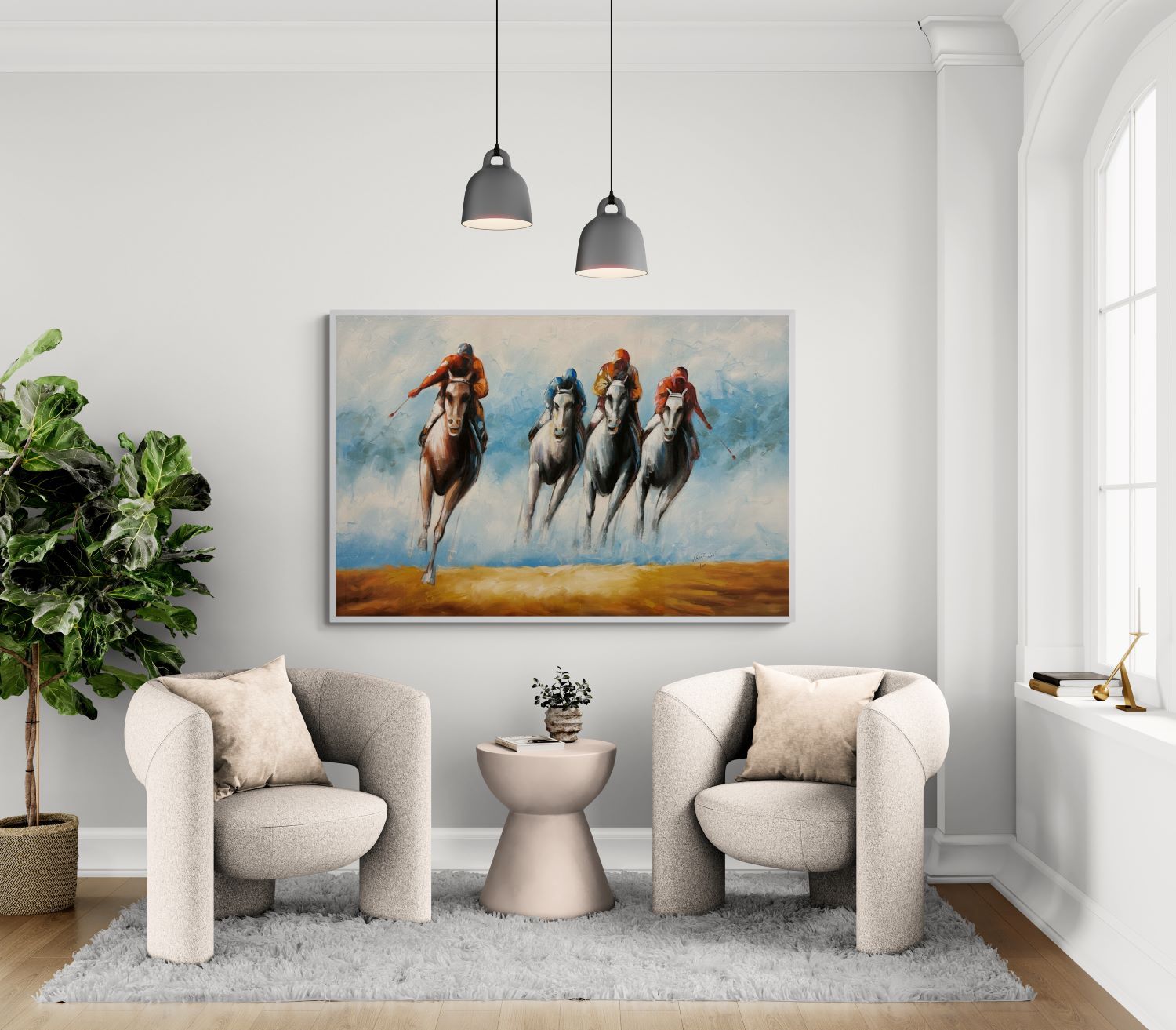 Horses in the race