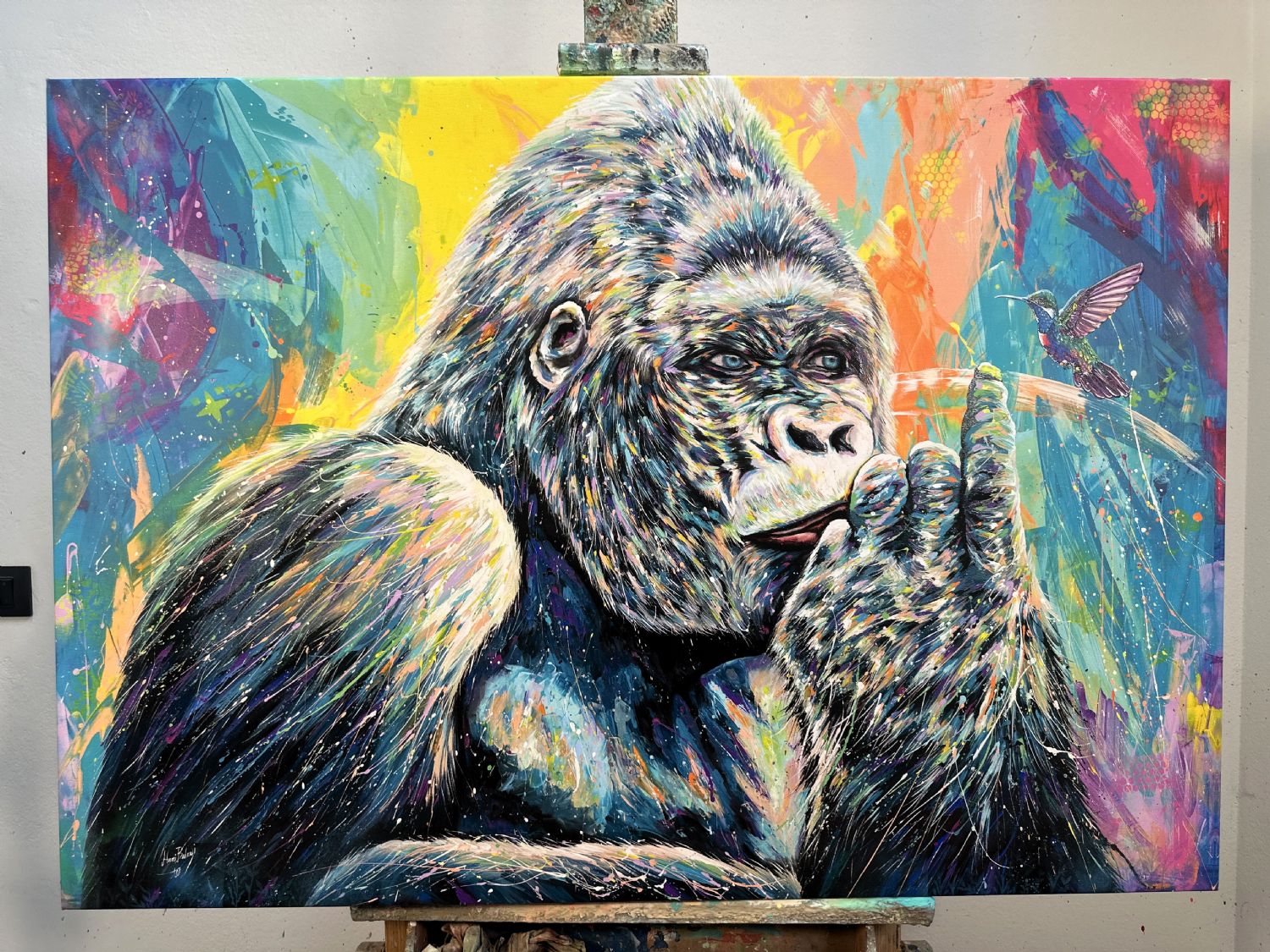 Gorilla e colibrì retouchè
