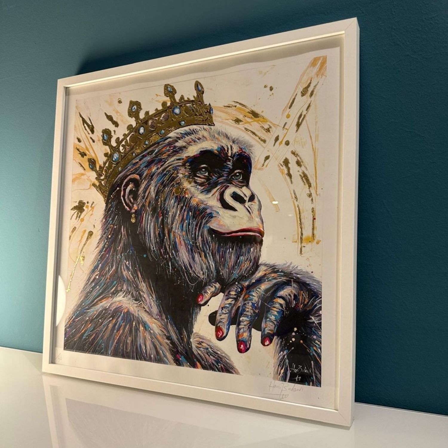 Queen Gorilla Gold Fine Art Retouché