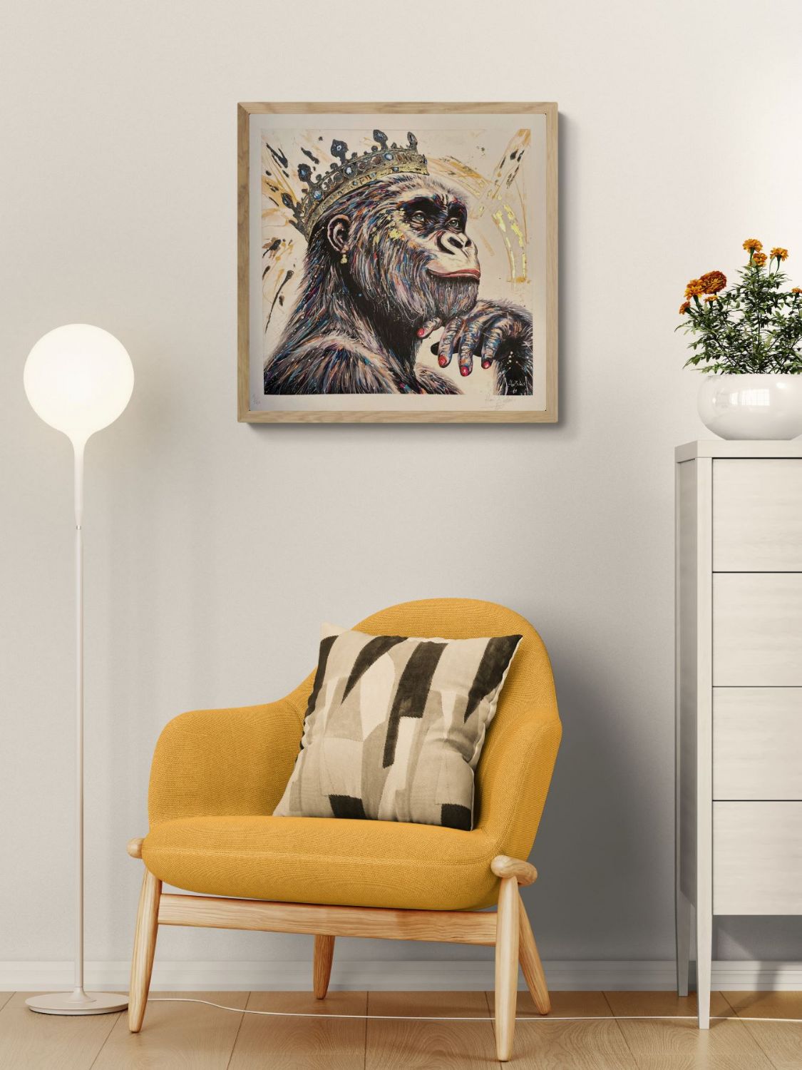 Queen Gorilla Gold Fine Art Retouché