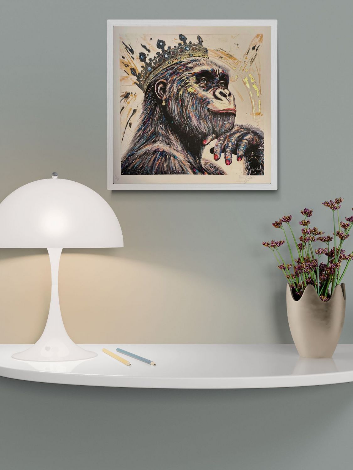 Queen Gorilla Gold Fine Art Retouché