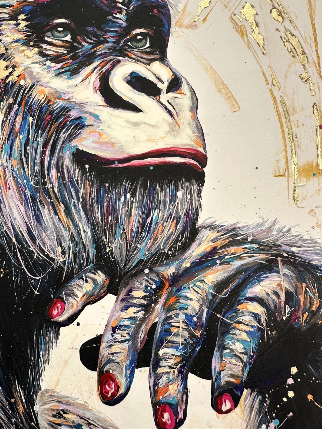 Queen Gorilla Gold Fine Art Retouché