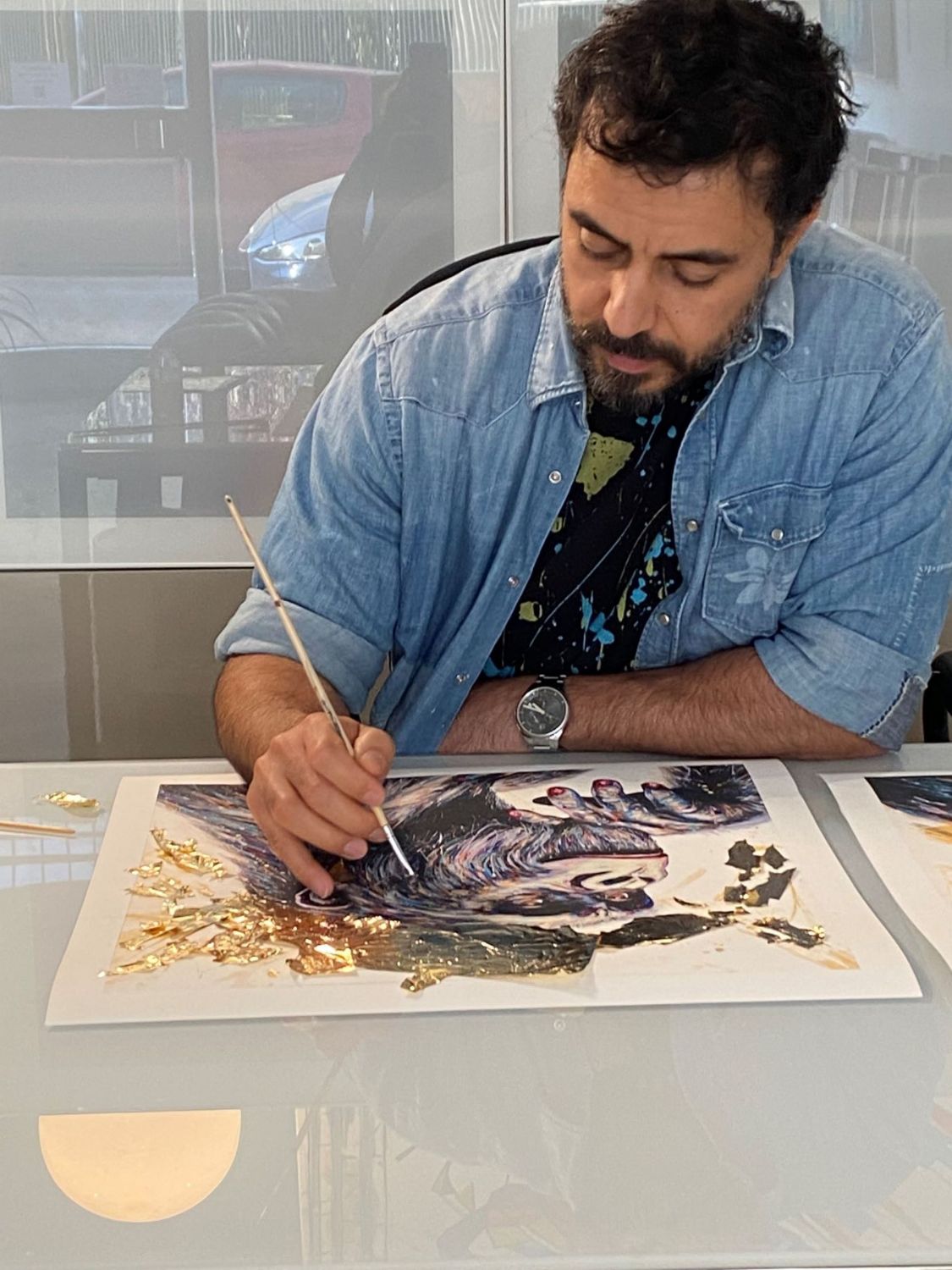 Queen Gorilla Gold Fine Art Retouché