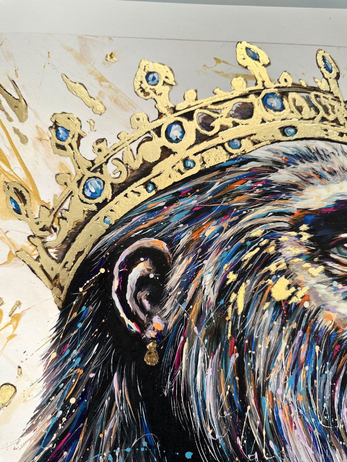Queen Gorilla Gold Fine Art Retouché