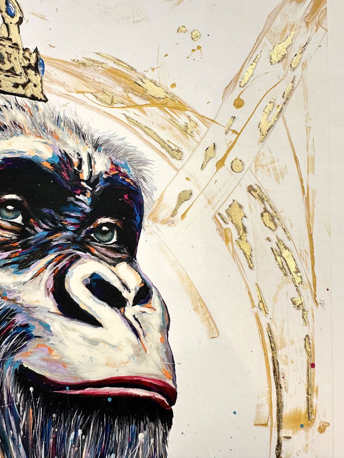 Queen Gorilla Gold Fine Art Retouché