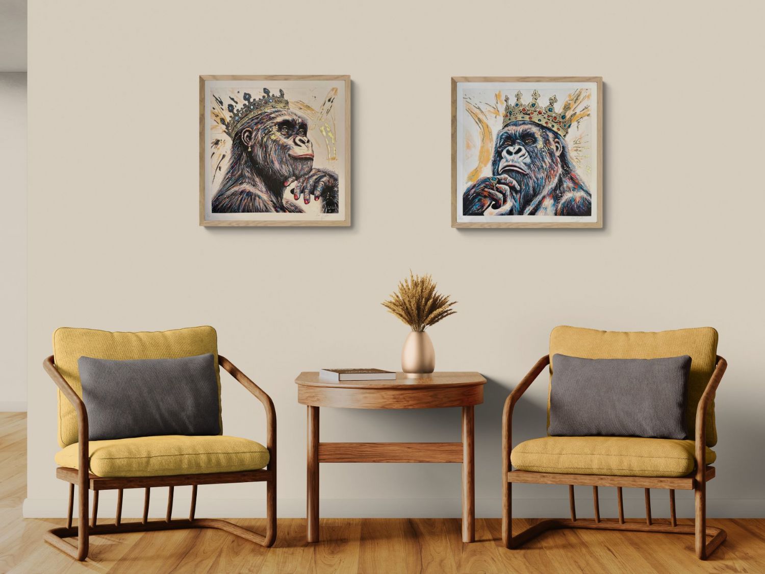 Queen Gorilla Gold Fine Art Retouché